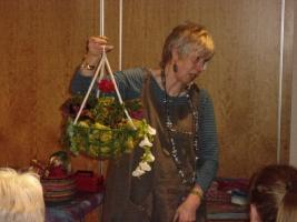 knitted hanging basket